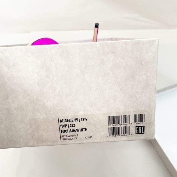 New JIMMY CHOO Aurelie 85 Satin Pearl Pumps heel - Picture 14 of 14